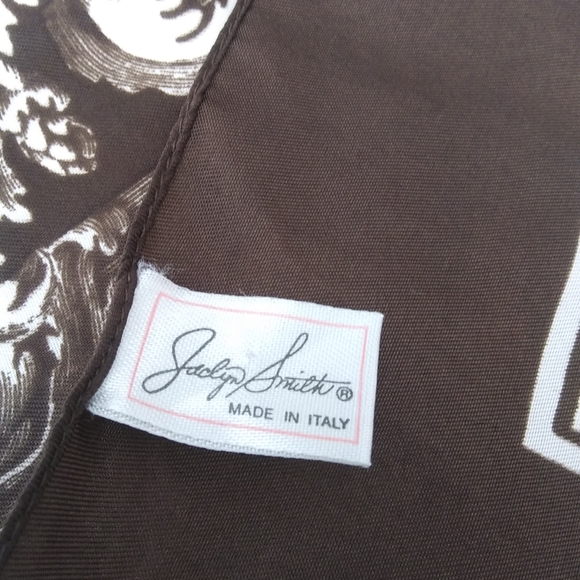 Dark Brown and White Jaclyn Smith Polyester Scarf - Picture 5 of 11